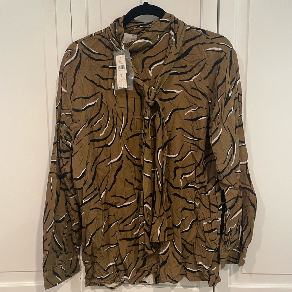 Anthropologie Corey Lynn Calter Zebra Print Top